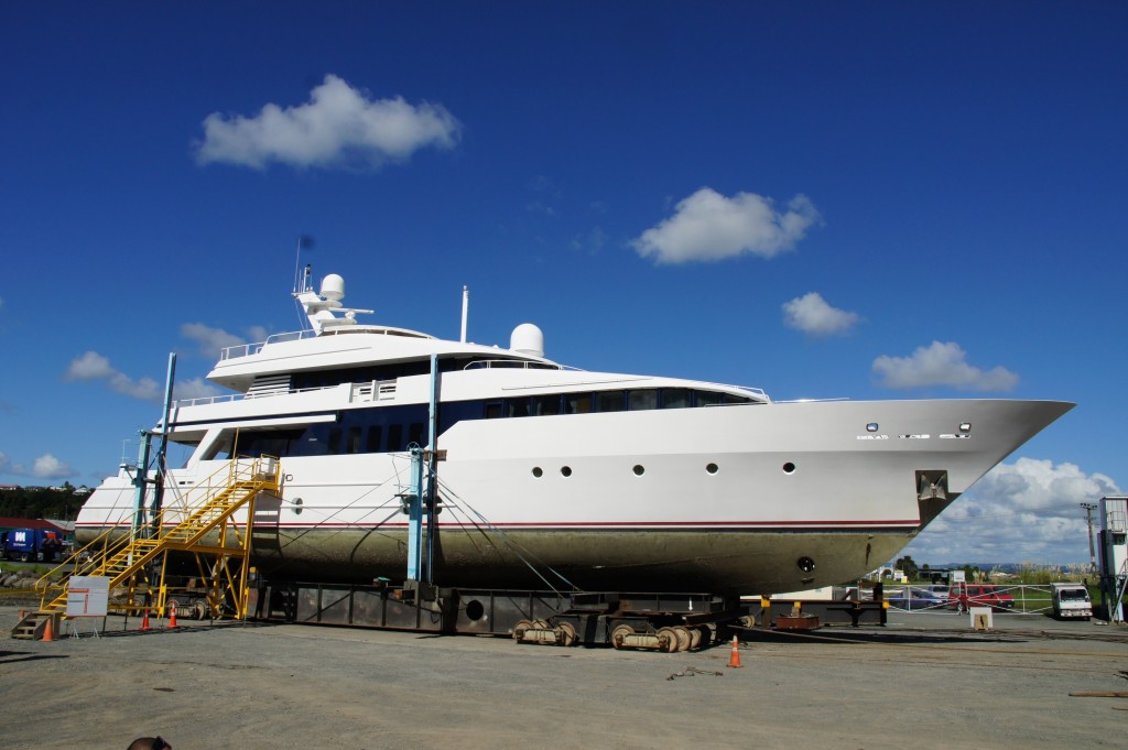 40M Superyacht Be Mine Hauled out at Oceania Marine Shipyard